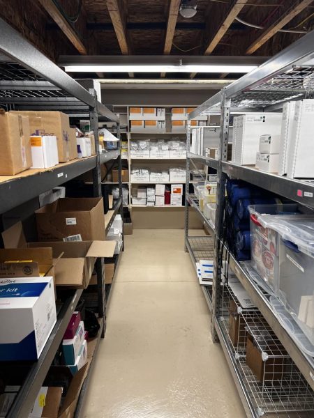 Clinical research center Ancillary Storage Room is designed and dedicated space providing ample storage of supplemental supplies essential to clinical trials.