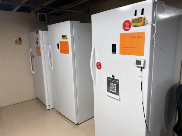 Clinical research center Dedicated Refrigerator & Freezer Room provided to securely store investigational products and clinical trial samples.